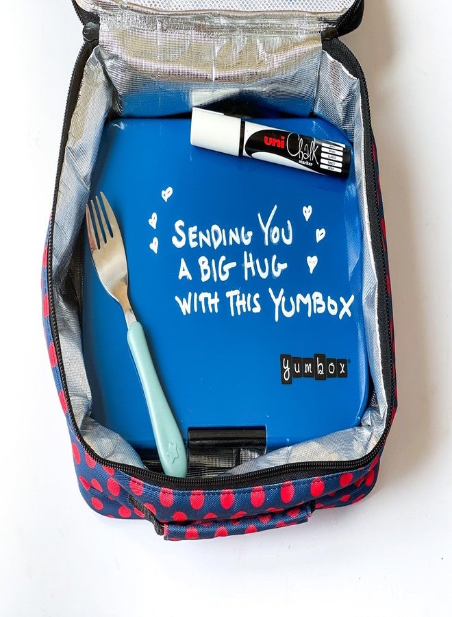 Yumbox Tapas Leakproof Bento Lunch Box - 5-Compartment Bento Container for Adults and Kids; Large, Leakproof & Easy Clean; Lunch Box Kids (Monte Carlo Blue Clear Navy Tray) - Image 5